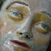 04_Detalle de la imagen de San juan donde podemos ver el estado de la policromía antes de la intervención